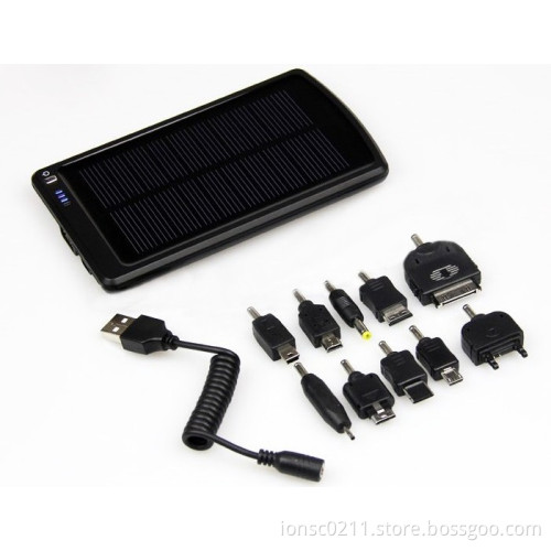 Ultra Thin Solar Powered High Capacity (3000mAh) Backup Battery and Charger for Cell Phones, iPhone, iPod, and Most US